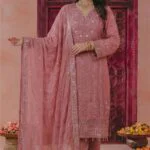 RIWAJ BEST LUXURY EMBROIDERED CHIFFON 3PC SUIT