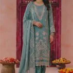 RIWAJ BEST LUXURY EMBROIDERED CHIFFON 3PC SUIT