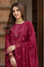 RIWAJ BEST LUXURY EMBROIDERED CHIFFON 3PC SUIT