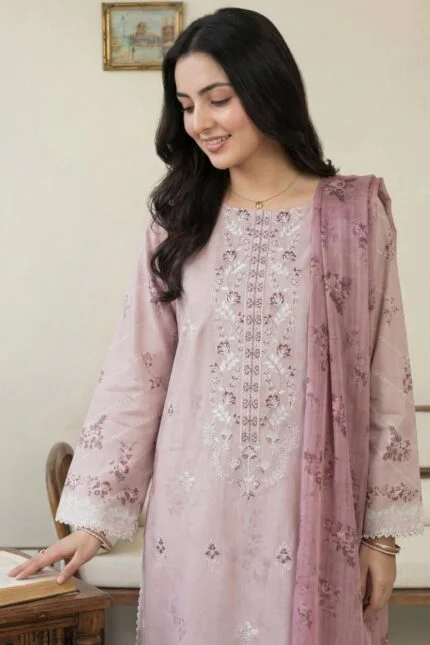 ROZEENA BEST EMBROIDERED PRINTED LAWN 3PC SUIT