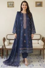 ROZEENA BEST EMBROIDERED PRINTED LAWN 3PC SUIT