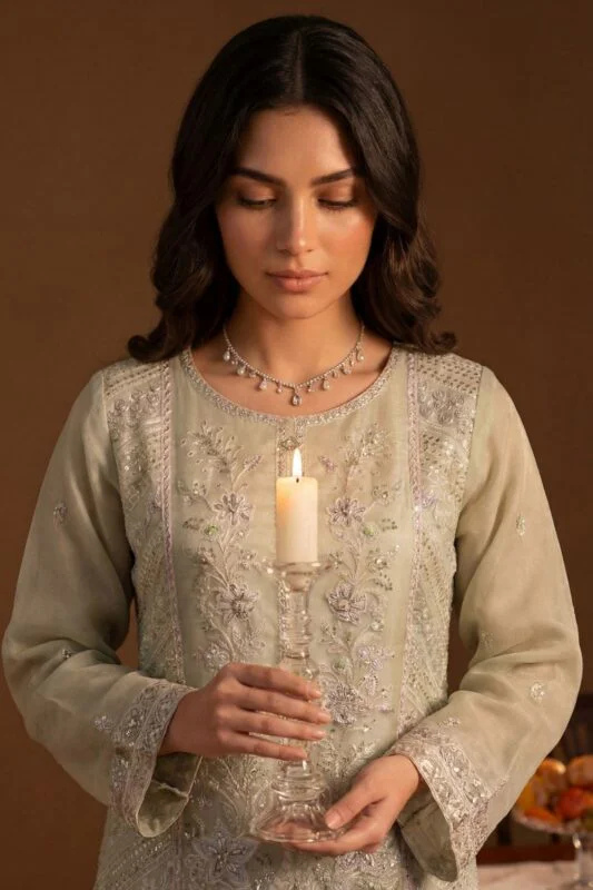 SEHER GUL BEST EMBROIDERED SHESHA ORGANZA 3PC SUIT