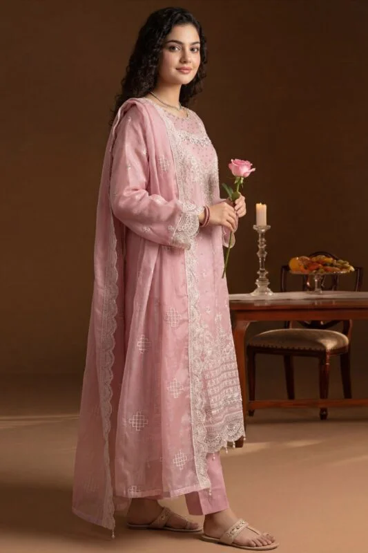 SEHER GUL BEST EMBROIDERED SHESHA ORGANZA 3PC SUIT