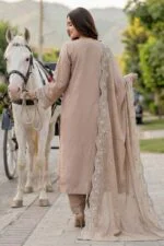 WADA BEST CHIKENKARI EMBROIDERED SLUB LAWN 3PC SUIT