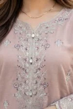 WADA BEST CHIKENKARI EMBROIDERED SLUB LAWN 3PC SUIT