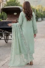 WADA BEST CHIKENKARI EMBROIDERED SLUB LAWN 3PC SUIT