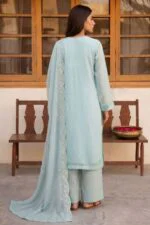 ZAREHA BEST SEMI-STITCHED LUXURY EMBROIDERED CHIFFON 3PC SUIT