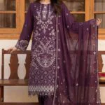 ZAREHA BEST SEMI-STITCHED LUXURY EMBROIDERED CHIFFON 3PC SUIT