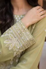 ZAREHA BEST SEMI-STITCHED LUXURY EMBROIDERED CHIFFON 3PC SUIT