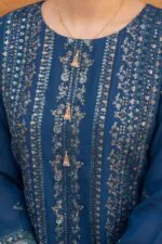 ZAREHA BEST SEMI-STITCHED LUXURY EMBROIDERED CHIFFON 3PC SUIT