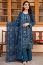 ZAREHA BEST SEMI-STITCHED LUXURY EMBROIDERED CHIFFON 3PC SUIT