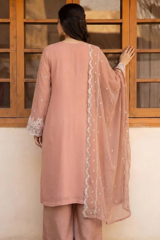 ZAREHA BEST SEMI-STITCHED LUXURY EMBROIDERED CHIFFON 3PC SUIT